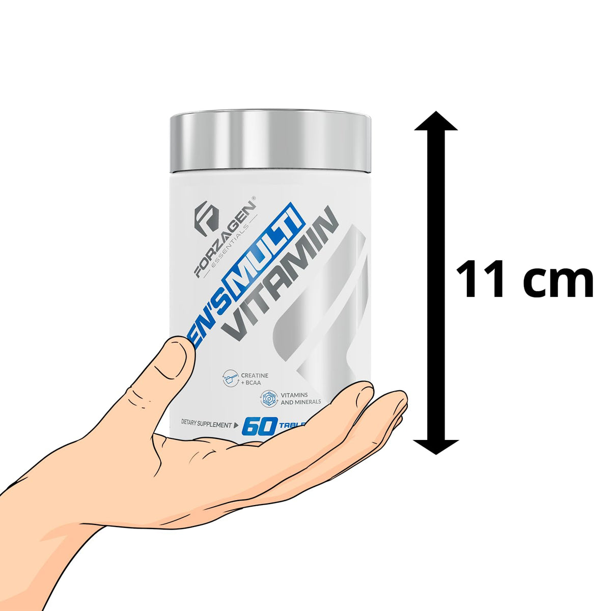 Forzagen Essentials Men's Multivitamin with Creatine and BCAA, Complete Vitamin and Mineral Complex, 60 Tablets Forzagen buy supplements Au