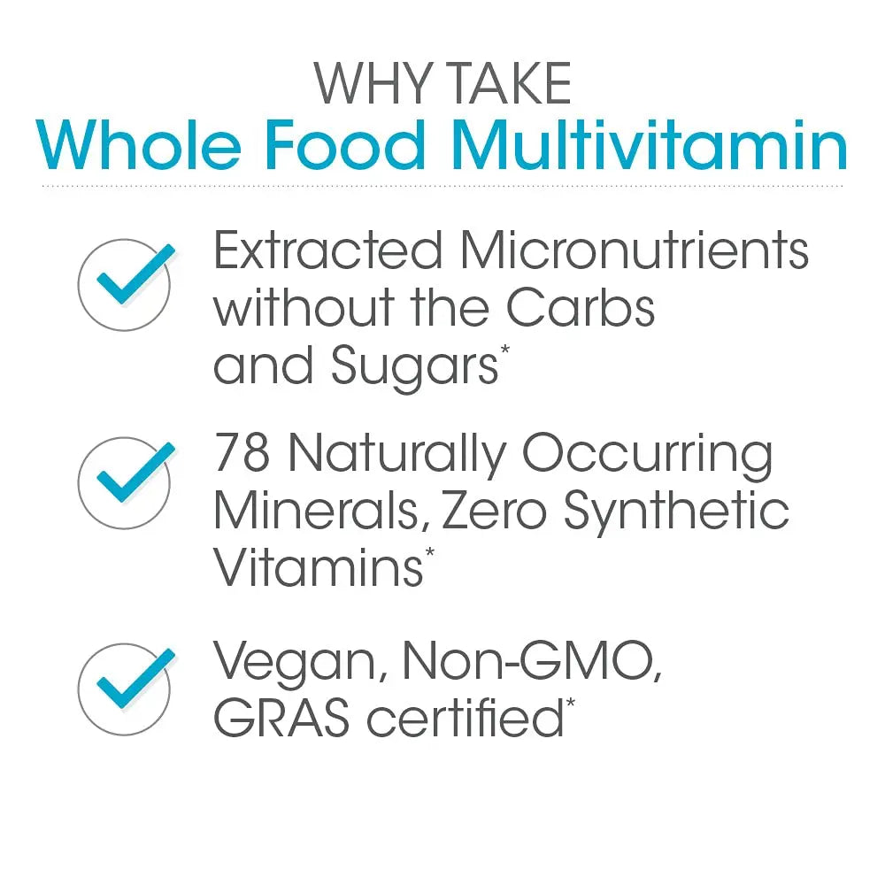 Silver Fern Whole Food Daily Multi Vitamin w/Trace Mineral Blend Supplement - 2 Bottles - 60 Vegicaps Each - 60 Day Supply Silver FernBuy Supplements Australia