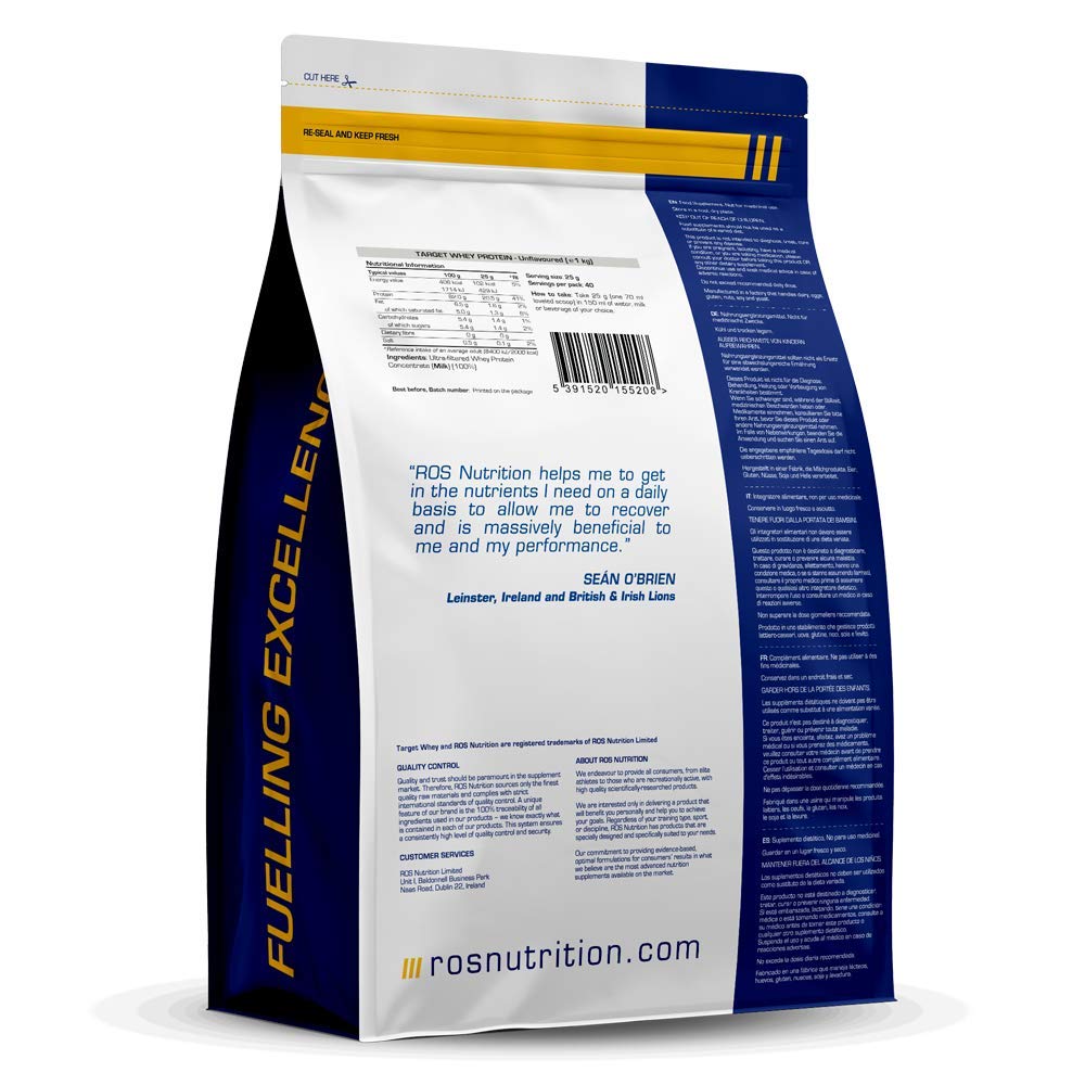 Whey Protein Powder | Unflavoured | Target Whey Protein by ROS Nutrition | 1 Kg | 40 Servings ROS NutritionBuy Supplements Australia