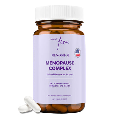 Inositol FEM Menositol 19-in-1 60Caps, Perimenopause & Menopause Supplements for Women Weight Loss with Myo-Inositol, D-chiro and Isoflavones, Control Metabolic Health, 100% Natural, Hormone, SoyFree QSTABuy Supplements Australia