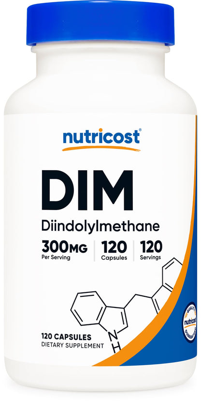 Nutricost DIM (Diindolylmethane) Plus BioPerine 300mg, 120 Vegetarian Capsules - Up to 4 Month Supply, Max Strength DIM Supplement NutricostBuy Supplements Australia