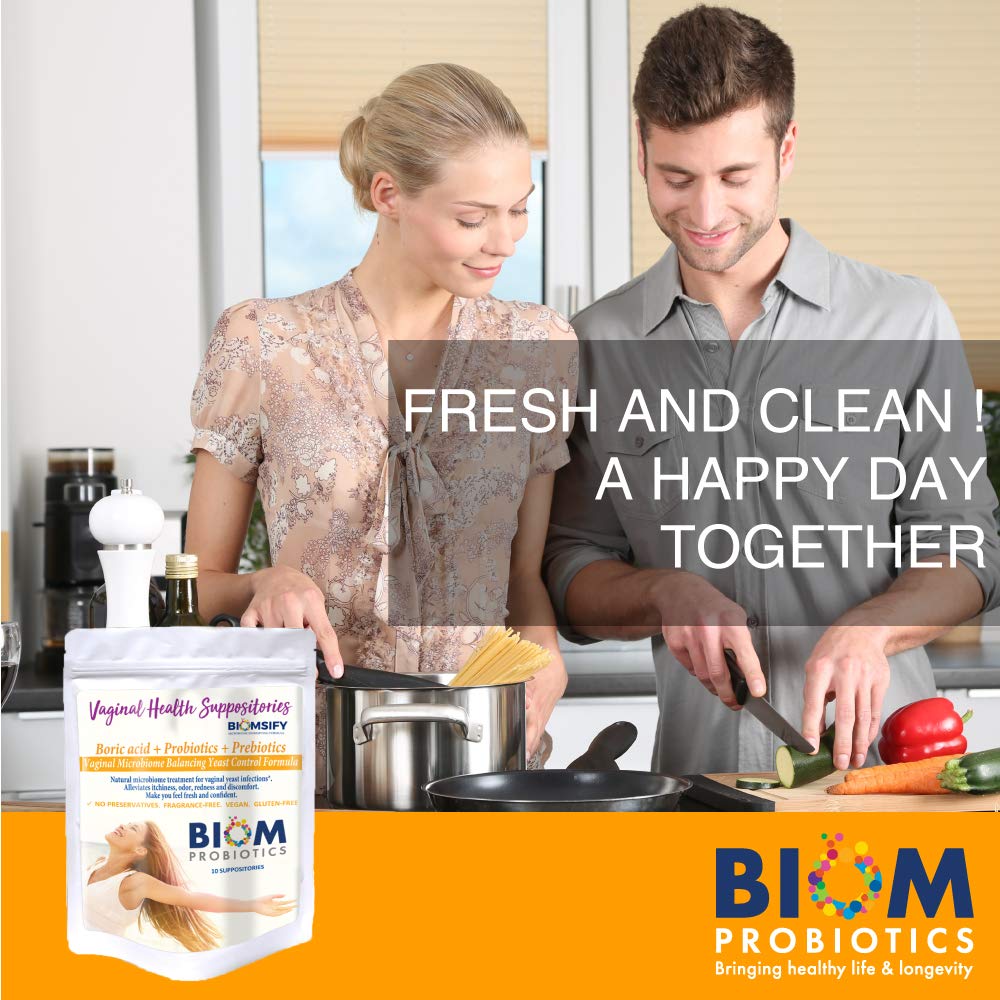 Biom Probiotics Prebiotics Boric acid Suppositories . Feminine Health Probiotic for Infections & pH Essentials VEGAN,PARABEN-FREE (10) Biom ProbioticsBuy Supplements Australia