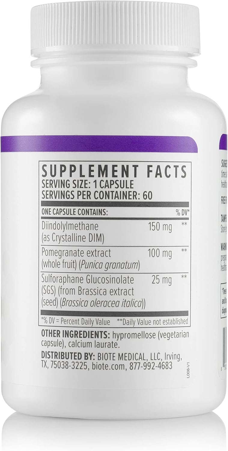 Biote Nutraceuticals - DIM SGS + - Hormone + Detox (60 Capsules) BioteBuy Supplements Australia