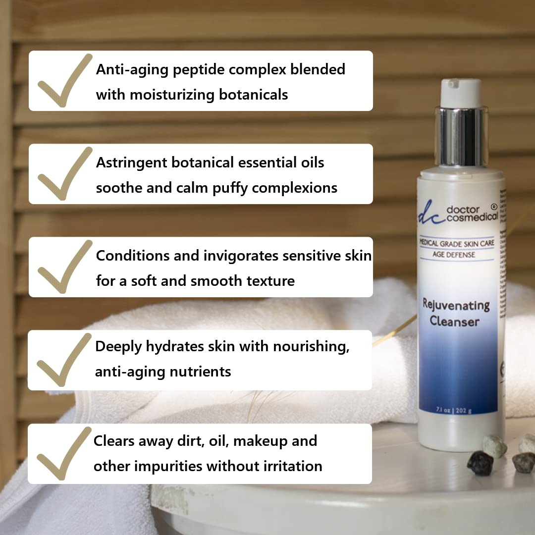 doctor cosmedical Rejuvenating Facial Cleanser Face Wash for Oily or Blemish-Prone Skin Ultra Gentle Daily Cleanser with Ginger Root Cucumber Fruit Extract Anti-Aging Skin Rescue Deep Cleanser doctor cosmedical buy supplements Au