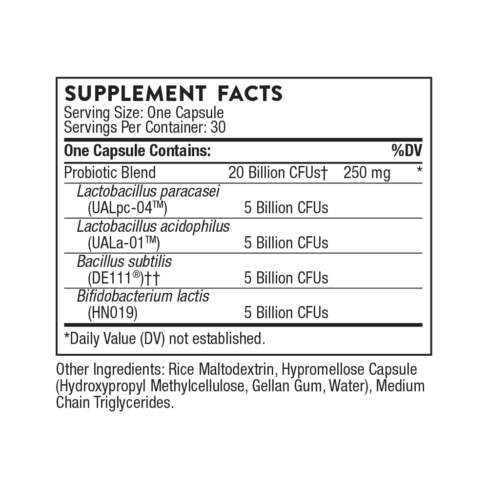 THORNE - FloraSport 20B - Shelf-Stable Probiotic Blend - Supports Gut, Immune & Digestive Health - Occasional Gas, Bloating, Diarrhea & Constipation Relief* - NSF Certified for Sport - 30 Capsules THORNE buy supplements Au