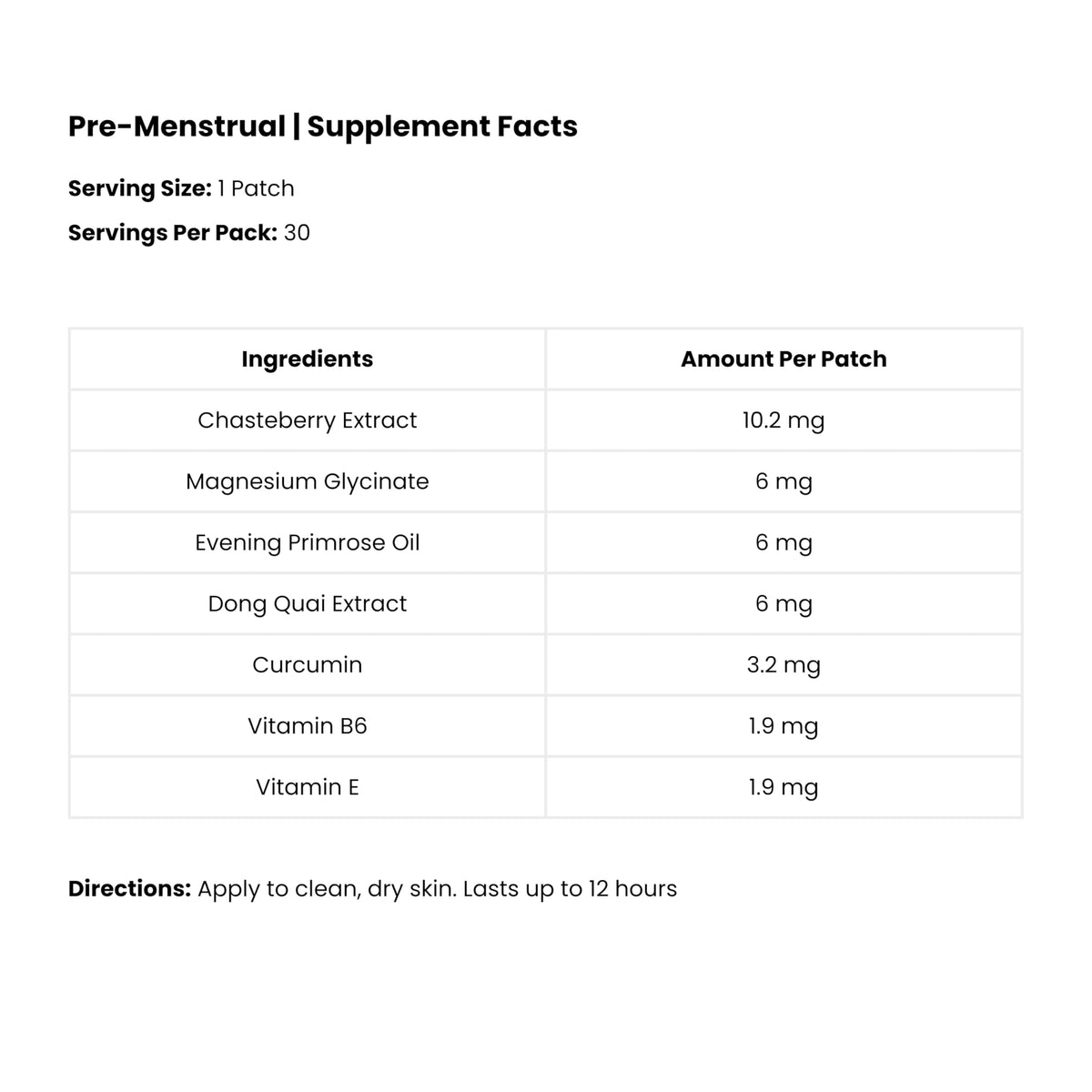 The Patch Remedy Pre Menstrual Patch | Chasteberry, Magnesium, Evening Primrose, Dong Quai, B6 & Vitamin E | 30 Patches The Patch RemedyBuy Supplements Australia