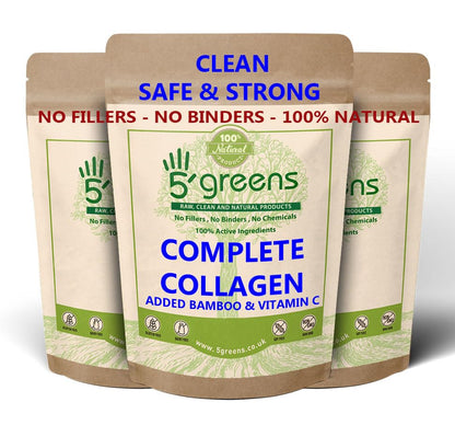 Marine Collagen Capsules 2400mg - Collagen Capsules with Bamboo & Vitamin C 5greensBuy Supplements Australia