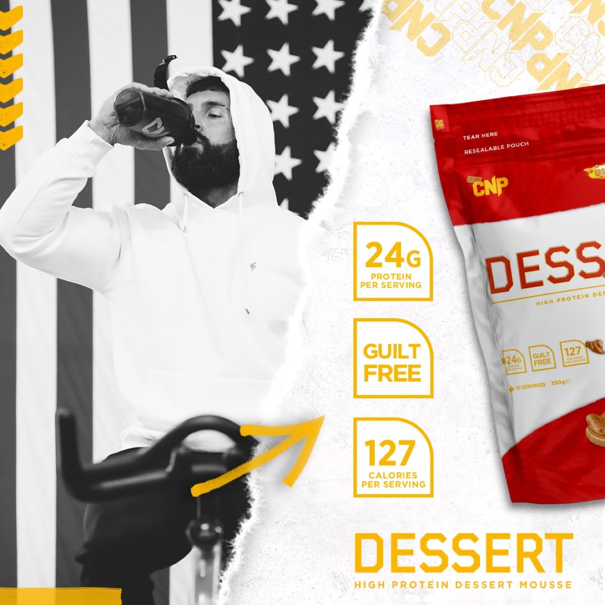 CNP Professional High Protein Dessert Mix, 25g of Dual Release Protein with Micellar Casein CNP ProfessionalBuy Supplements Australia