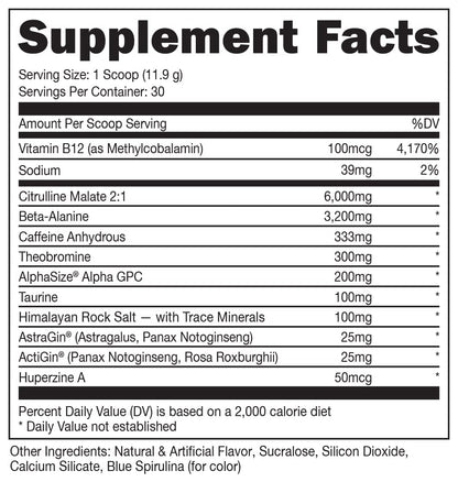 Bucked Up - Woke - HIGH STIM Pre Workout - Best Tasting - Focus Nootropic, Pump, Strength and Growth, 30 Servings (Rocket Pop) Bucked UpBuy Supplements Australia