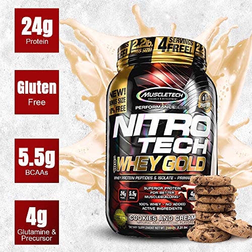 Whey Protein Powder - MuscleTech Nitro-Tech Whey Gold Protein Powder MuscleTechBuy Supplements Australia