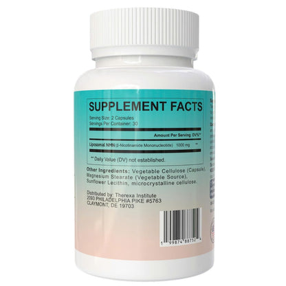 NMN Supplement 1000mg Pure - Liposomal NMN for NAD+ Supplement, Tested in USA, 60 Capsules THEREXABuy Supplements Australia