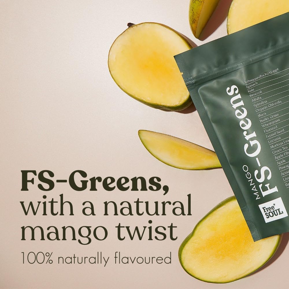 FS-Greens | 21 Advanced Greens, Superfoods, and Adaptogens Including KSM-66 Free SoulBuy Supplements Australia