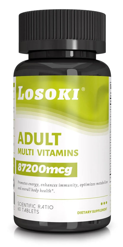 Losoki Adult Multi Vitamins - Comprehensive Daily Multivitamin Supplement for Men and Women - 60 Tablets for Enhanced Energy LosokiBuy Supplements Australia