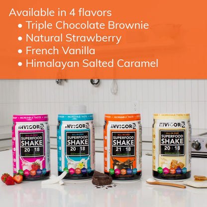 INVIGOR8 Superfood Grass Fed Whey Protein Isolate Shake Himalayan Salted Caramel INVIGOR8Buy Supplements Australia