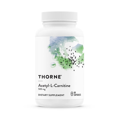 THORNE - Acetyl-L-Carnitine - 500 mg - Supports Brain Function & Healthy Nerve Sensations in The Hands & Feet* - Gluten, Dairy & Soy-Free - 60 Capsules THORNEBuy Supplements Australia