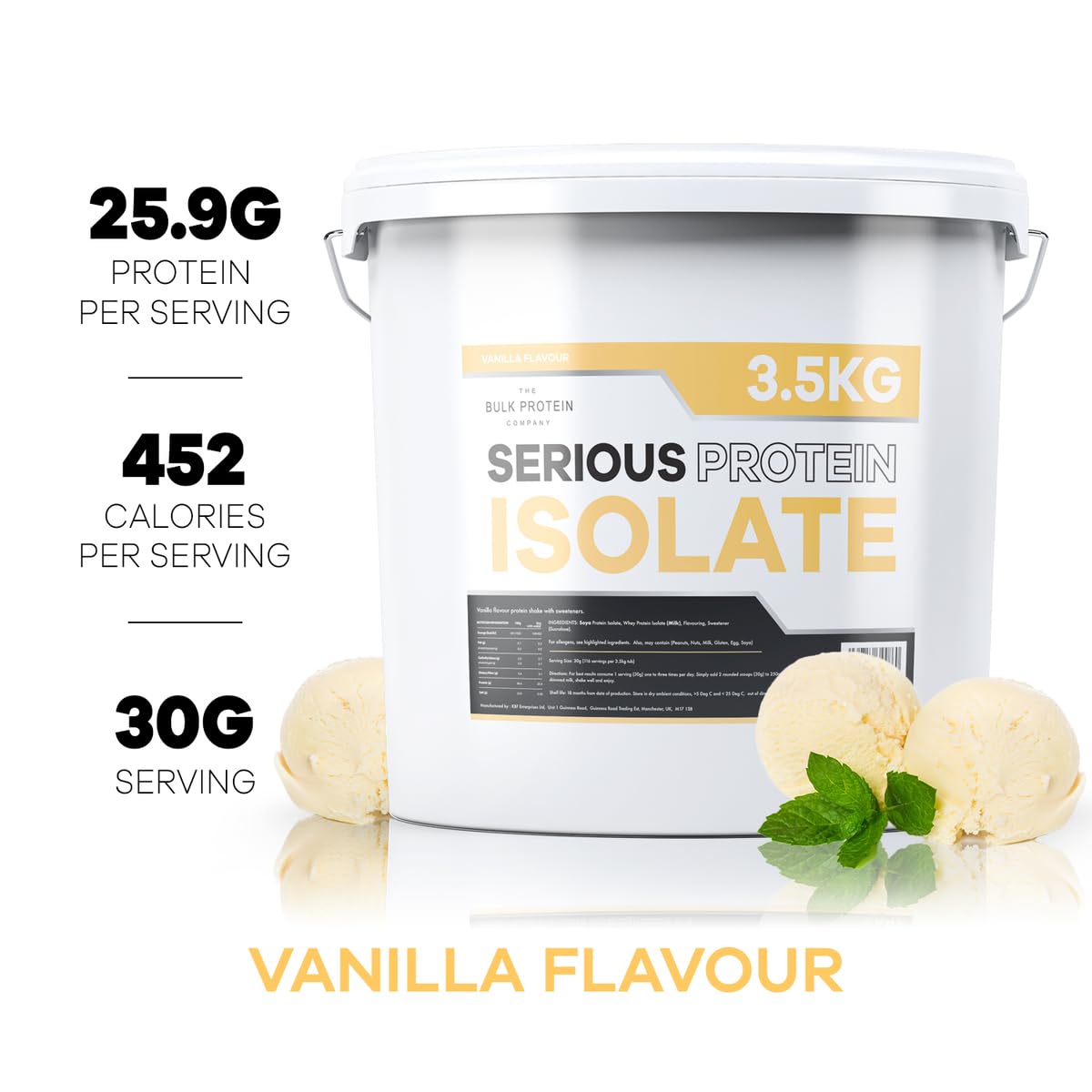 The Bulk Protein Company, Serious Protein Isolate – 3.5kg – Whey Protein Iso The Bulk Protein CompanyBuy Supplements Australia