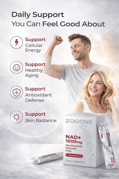 zooone- NAD+ Supplement 30pcs, Premium Nicotinamide Riboside & Resveratrol, DNA Repair & Healthy Aging， Advanced NAD Supplement for Men & Women, Boosts Cellular Energy. zoooneBuy Supplements Australia