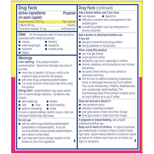 Midol Complete On The Go Caplets with Acetaminophen for Menstrual Symptom Relief, Period Cramp and Menstrual Pain Relief, 50 Count (25 Pouches of 2) MidolBuy Supplements Australia