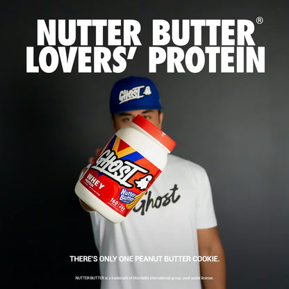 GHOST Whey Protein Powder, Nutter Butter - 2LB Tub, 26G of Protein - Peanut Butter GHOSTBuy Supplements Australia
