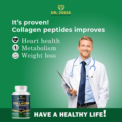 Dr. JOEL'S Multi Collagen Complex for Women and Men - Collagen Peptides Capsules with Biotin - Ultimate Collagen Pills 150 - Type I, II, III, V & X - Made in The USA Dr. JOEL'SBuy Supplements Australia