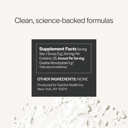 Gainful Creatine Powder, Post Workout Amino Acid Supplement, Muscle, Energy & Focus Support, 5g Creatine Monohydrate, Unflavored, 60 Servings GainfulBuy Supplements Australia