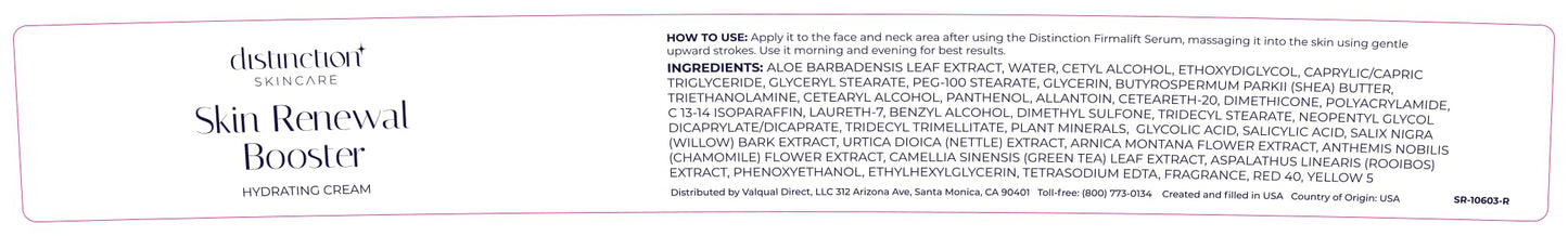 Distinction Skin Renewal Booster – Hydrating Face Moisturizer – Anti Aging Cream for Fine Lines & Wrinkles – Hydrates, Softens & Boosts Radiance – Daily Facial Cream for All Skin Types – 1 Oz Distinction buy supplements Au