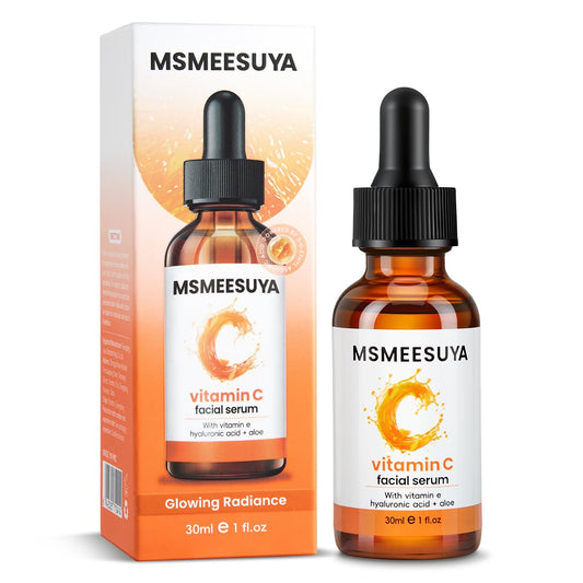 MSMEESUYA Vitamin C Serum for Face 2-Pack, Brightening Facial Serum with Hyaluronic Acid & Vitamin E, Helps Improve Dark Spots, Uneven Tone, Fine Lines & Wrinkles, 1 Fl Oz Each MSMEESUYA buy supplements Au