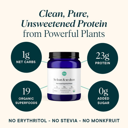 Ora Organic Vegan Protein Powder - 23g Plant Based Pea Protein Unflavored Ora OrganicBuy Supplements Australia