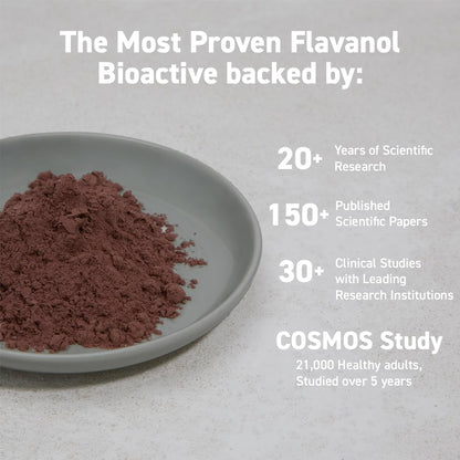 CocoaVia Cocoa Flavanols 500mg – Heart and Brain Support, High Flavanol Cocoa Extract, Boosts Nitric Oxide, Blood Circulation and Memory, Preworkout, Vegan