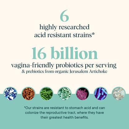Ora Organic Prebiotics and Probiotics for Women - Lactobacillus for Vaginal and Urinary Tract Health, Contains 16 Billion CFU, 6 Strains - 1 Month Supply, 60 Vegan Probiotic Capsules Ora OrganicBuy Supplements Australia