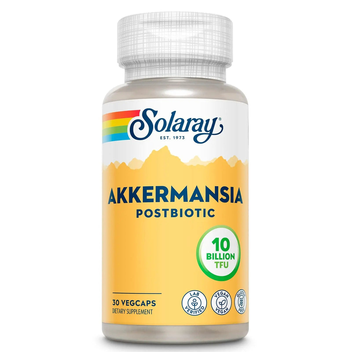 SOLARAY Akkermansia Postbiotic, Akk11, 10 Billion TFU, Beneficial Strain for Gut Health Support, Vegan, Gluten-Free, 60-Day Guarantee, 30 Servings, 30 VegCaps SOLARAYBuy Supplements Australia