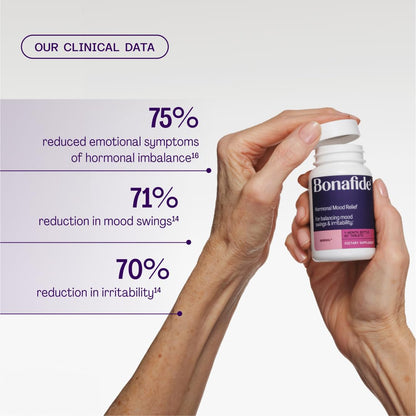 Serenol by Bonafide. Relief from Hormonal Mood Swings, Irritability, & PMS Bloating. — 3-Month Supply (180 Tablets) BonafideBuy Supplements Australia