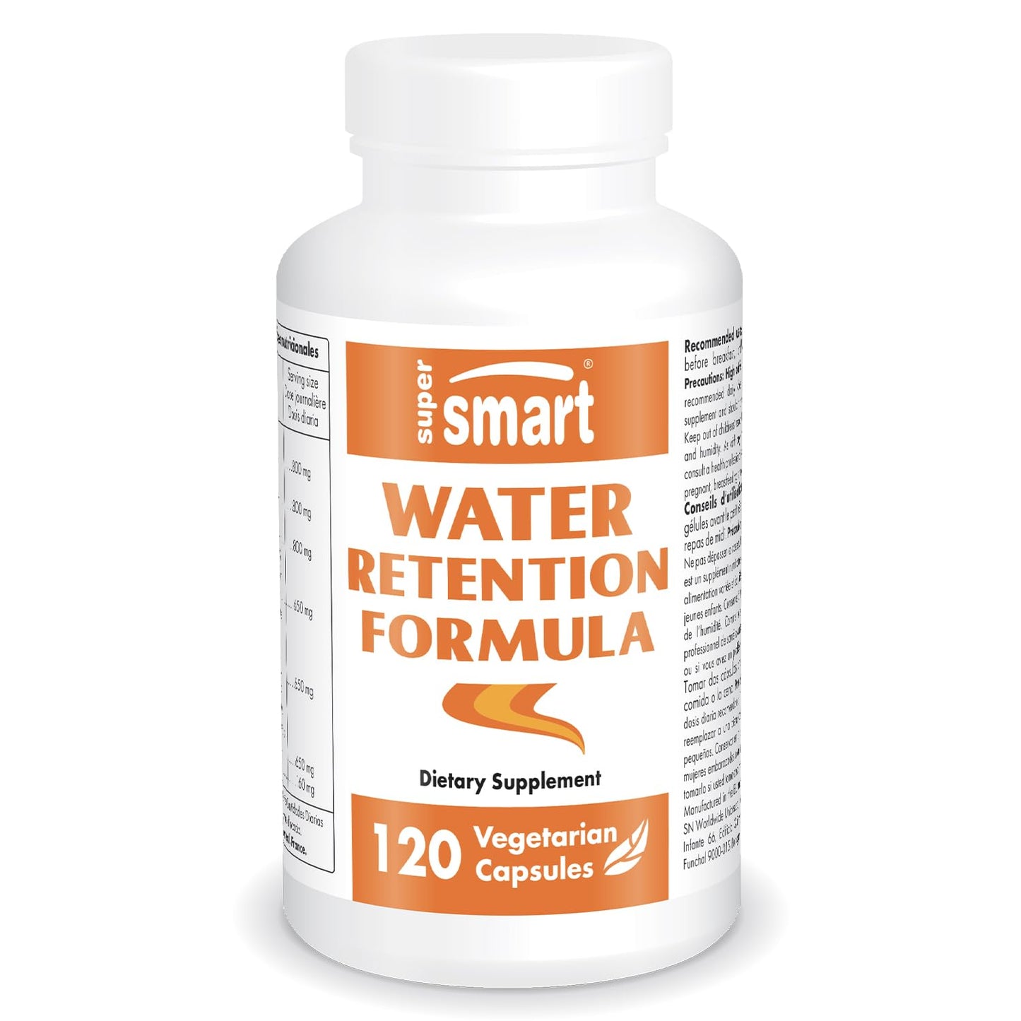 Supersmart - Water Retention Formulation (Advanced Complex) - with Dandelion, Guarana, Caffeine, Betalains - Natural Lymphatic Drainage Supplement | Non-GMO & Gluten Free - 120 Vegetarian Capsules Supersmart buy supplements Au