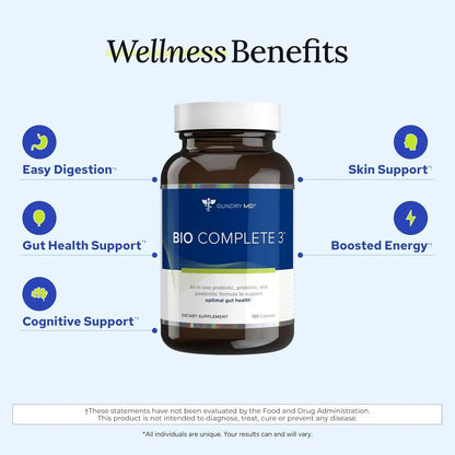 Gundry MD® Bio Complete 3 - Prebiotic, Probiotic, Postbiotic to Support Optimal Gut Health, 30 Day Supply (90 Day Supply) Gundry MDBuy Supplements Australia