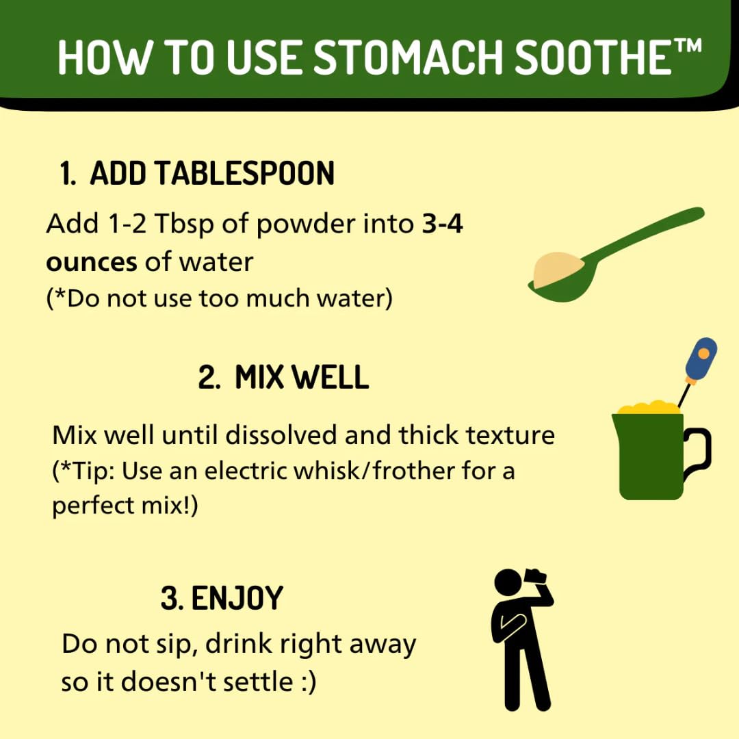 Stomach Soothe Soothe Naturals Acid Reflux Powder - L Glutamine for Gut Health, Acid Reflux Medicine, Leaky Gut Repair, Gut Lining Repair,