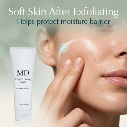 MD Enzyme Peeling Mask for Sensitive Skin - Gentle Exfoliating Gel with Papaya & Pineapple Enzymes - Professional Brightening Peel-Off Mask for Clear Pores and Smooth Texture - 30mL MD buy supplements Au