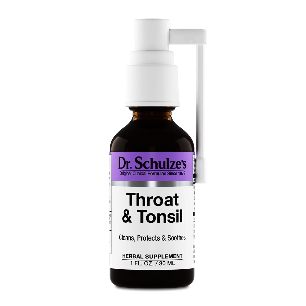 Dr. Schulze's Throat & Tonsil - Soothing Throat Spray for Fast-Acting Protection - Supports Immunity - Plant-Based Formula - Easy-Spray Nozzle - Gluten-Free & Vegan - 1 oz (13 Servings) Dr. Schulze'sBuy Supplements Australia