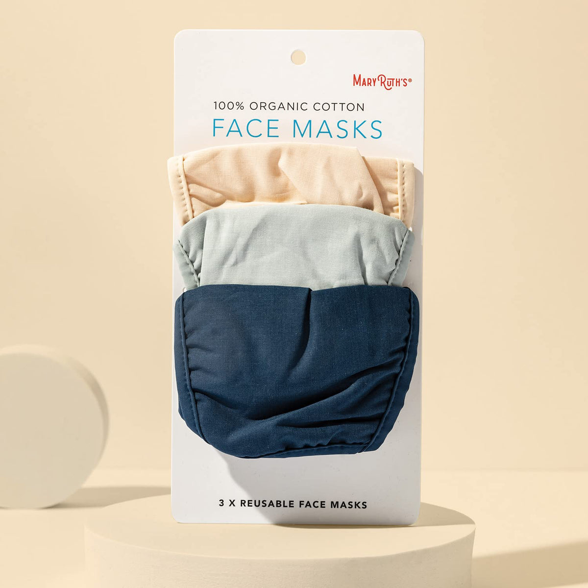 MaryRuth's Face Masks Made with 100% Organic Cotton | Soft and Secure 3-Layer Protection | Breathable Comfortable and Reusable Face Masks | One Size Fits Most | 3 Pack MARYRUTH'SBuy Supplements Australia