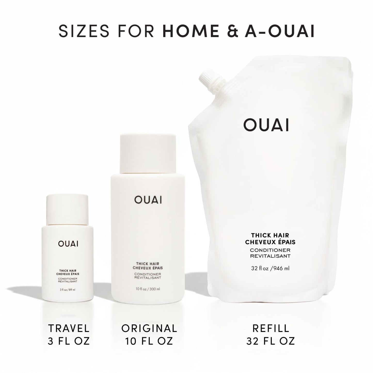 OUAI Thick Hair Conditioner Travel Size - Moisturizing Conditioner for Dry, Frizzy Hair - Keratin, Marshmallow Root, Shea Butter and Avocado Oil - Paraben, Phthalate and Sulfate Free (3 Oz) OUAIBuy Supplements Australia