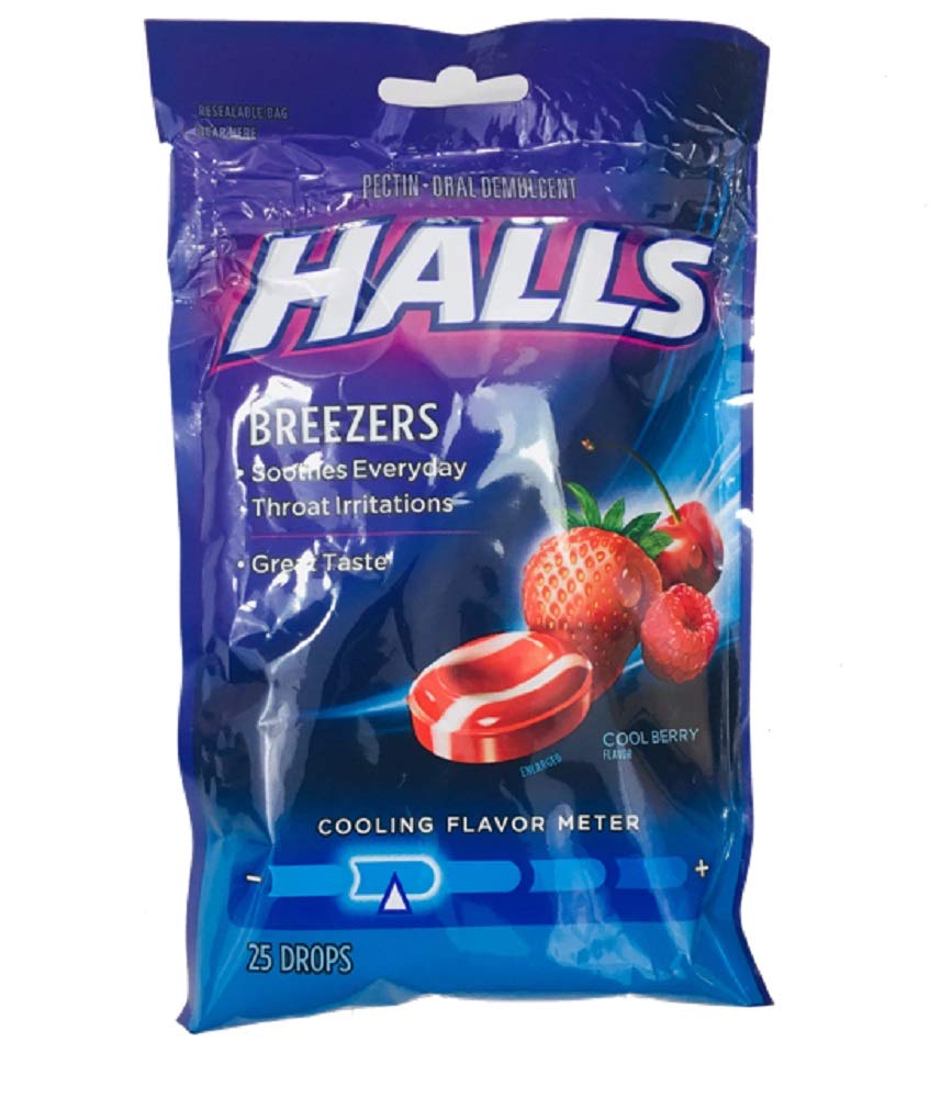 Halls Breezers Cool Berry Cough Drops - Pack of 3 HALLS buy supplements Au