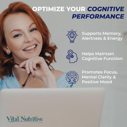 Vital Nootropic 12-in-1 Brain Supplement for Memory, Focus & Energy Support – L-Tyrosine, Bacopa, Rhodiola, Caffeine, B Vitamins – Cognitive Balance Capsules for Men & Women-30 Days Supply VITAL NUTRITIVEBuy Supplements Australia