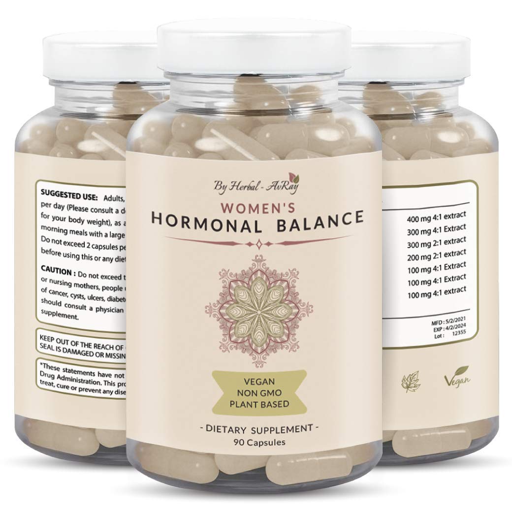 Hormone Balance for Women – Natural Female Energy & Mood Pills – Hot Flashes Menopause Relief Supplement with Vitex Chasteberry, Dong Quai, Maca Root Powder, Ginseng – 90 Veggie Capsules Herbal-avRayBuy Supplements Australia