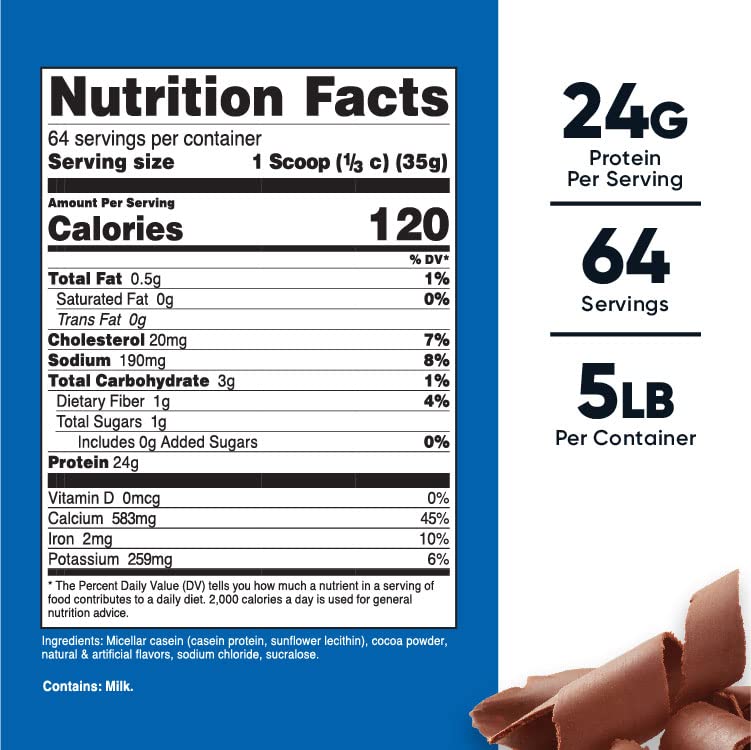 Nutricost Casein Protein Powder 5lb Chocolate - Micellar Casein, Gluten Free, Non-GMO NutricostBuy Supplements Australia