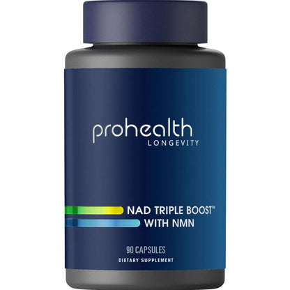 ProHealth NAD Triple Boost™ with NMN 500mg and NMNH 100 mg Plus Apigenin and Trans-Resveratrol. Promotes Longevity, Heart and Brain Health, Activates Sirtuins for Cellular Repair (30 Servings) ProHealthBuy Supplements Australia