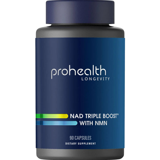ProHealth NAD Triple Boost™ with NMN 500mg and NMNH 100 mg Plus Apigenin and Trans-Resveratrol. Promotes Longevity, Heart and Brain Health, Activates Sirtuins for Cellular Repair (30 Servings) ProHealthBuy Supplements Australia