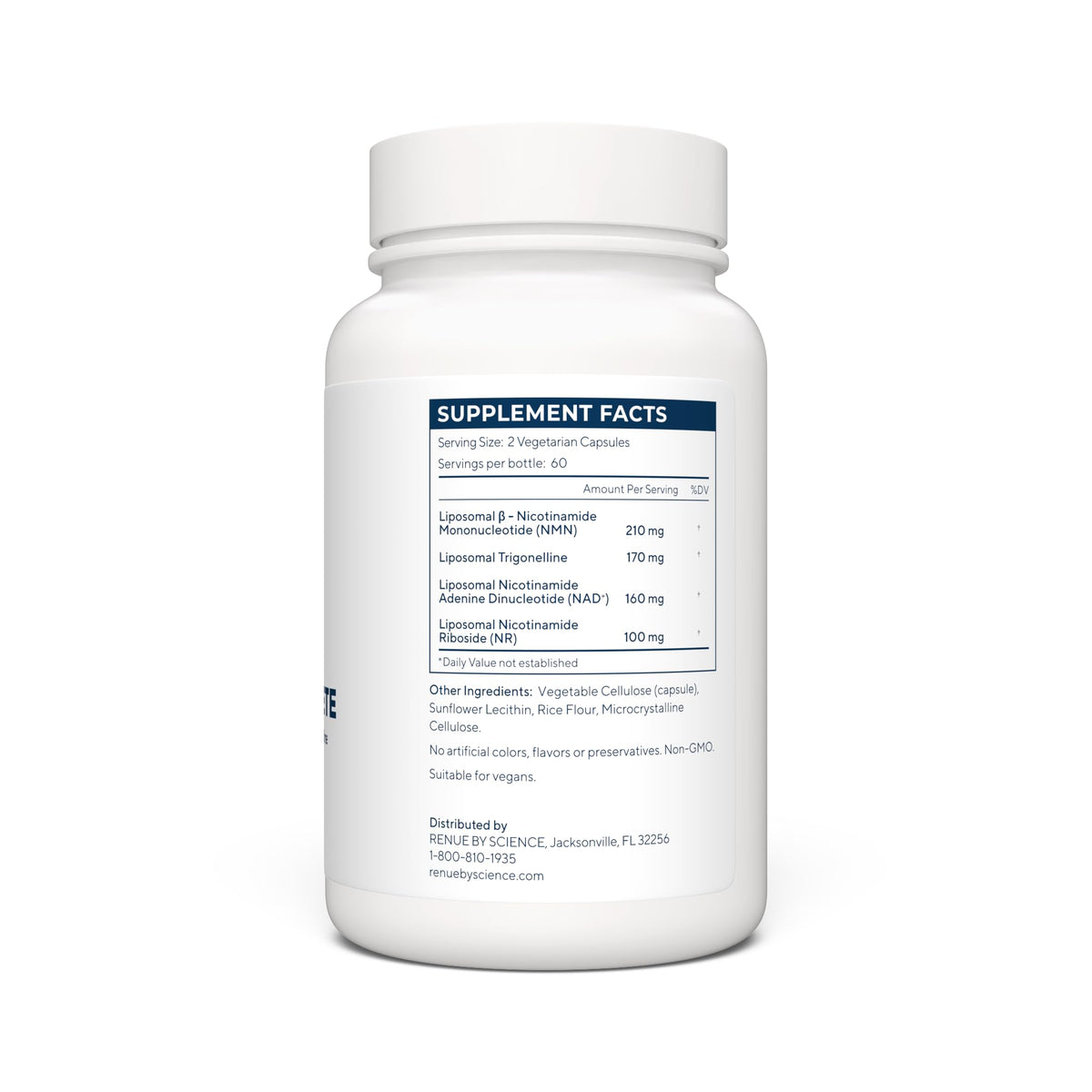 RENUE by SCIENCE NAD+ Complete | 120 Liposomal NAD Supplement Capsules with NMN, NR & Trigonelline - 210mg NMN & 160mg NAD per Serving | Bioavailable Formula for Increased Absorption | Made in the USA Renue By ScienceBuy Supplements Australia
