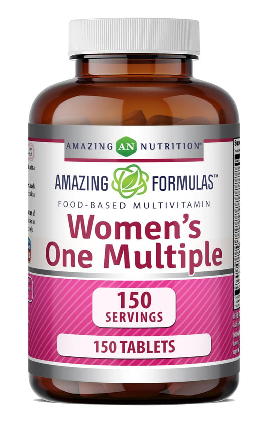 Amazing Formulas Women's One Multivitamin | Food Based | 150 Tablets, 5 Month Supply | Complete Blend of 40 Vitamins, Minerals & Probiotics Supplements | Non-GMO | Gluten-Free | Made in USA Amazing NutritionBuy Supplements Australia