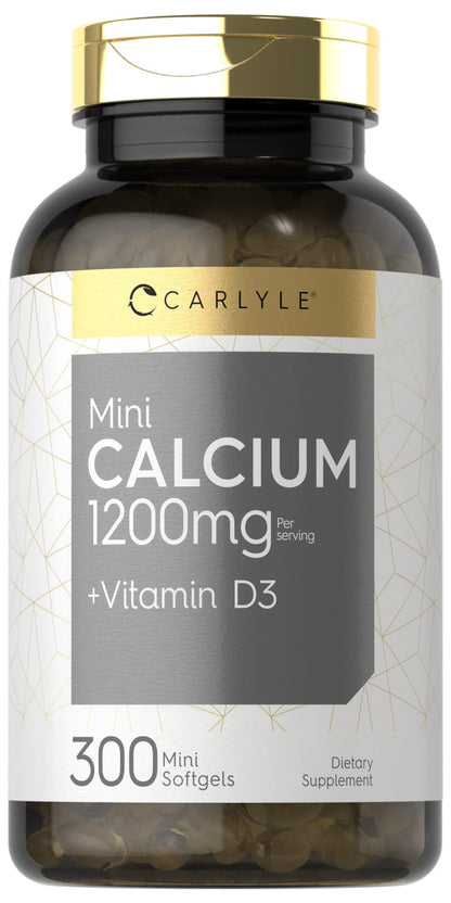 Carlyle Calcium 1200 mg with Vitamin D3 | 300 Softgels | Non-GMO and Gluten Free Supplement Carlyle buy supplements Au