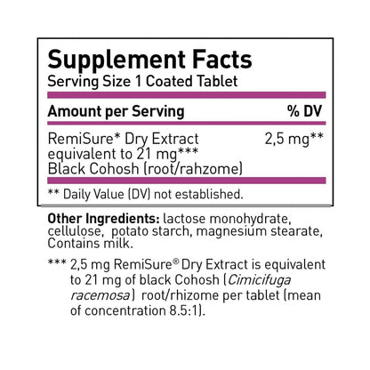 Remifemin Menopause Symptoms Relief - Clinically Proven Ingredients - Menopause Supplements - Black Cohosh - Estrogen-Free - Made in Germany - 60 Tablets RemifeminBuy Supplements Australia