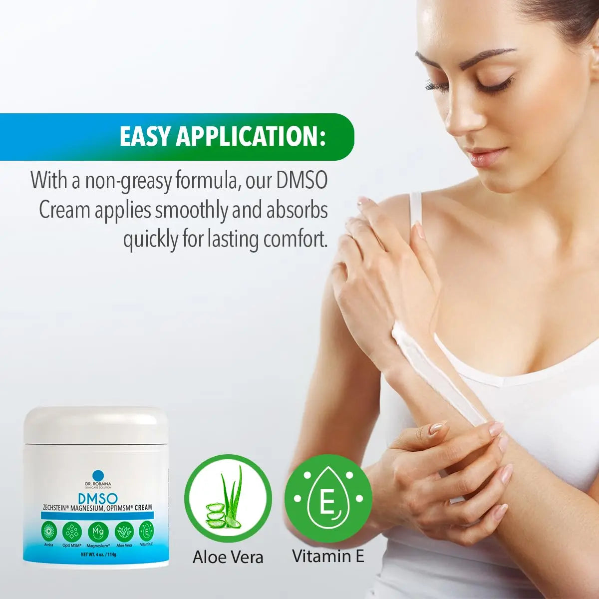 Dr. Robaina DMSO Cream - 99.9% Pure DMSO Pharmaceutical Grade | Formula with Zechstein Magnesium Dr. Robaina canada supplements